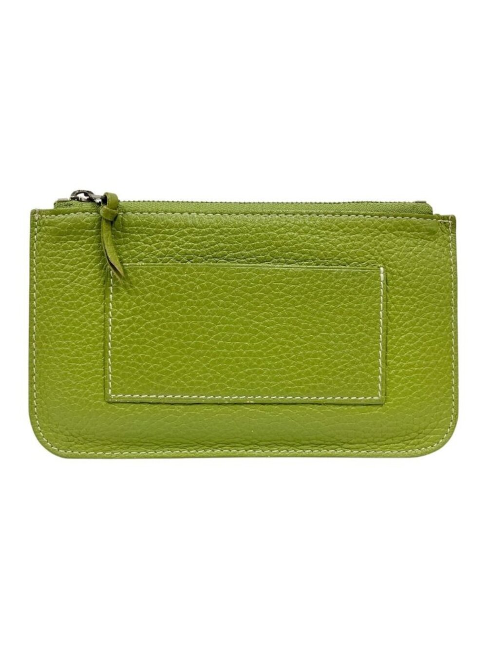 Hermes Dogon GM Included Wallet Coin Purse Pouch Togo Leather Silver Light Green